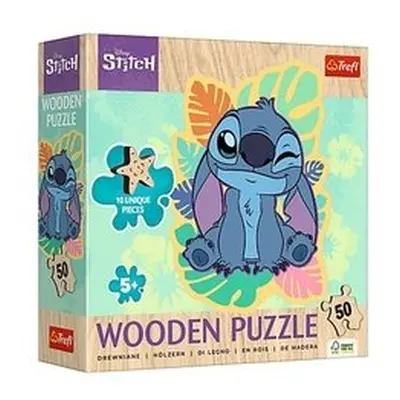 Dřevěné Puzzle 50 dílků Lilo&Stitch - Trefl