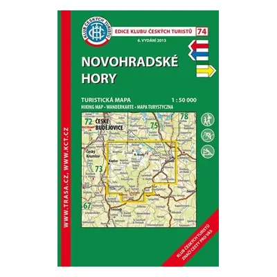 Novohradské hory /KČT 74 1:50T Turistická mapa