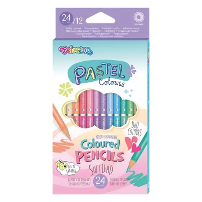 Colorino Pastel - kulaté oboustranné pastelky 12 ks / 24 barev