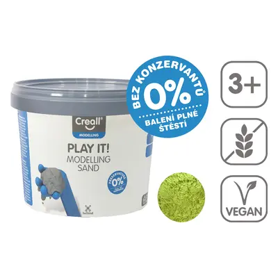 Creall modelovací písek Play it!, 750 g, kelímek, žlutý