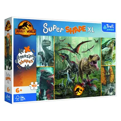 Trefl Puzzle Super Shape XL Jurský svět: Neobvyklí dinosauři 160 dílků - Trefl