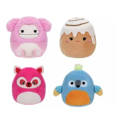 Squishmallows Micromallows 4-Pack Mýval, Bigfoot, Ara, Skořicová rolka 6 cm