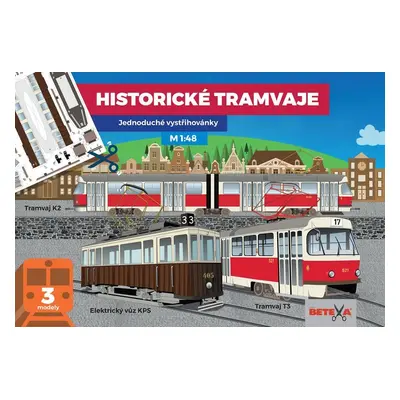 Historické tramvaje - Jednoduché vystřihovánky