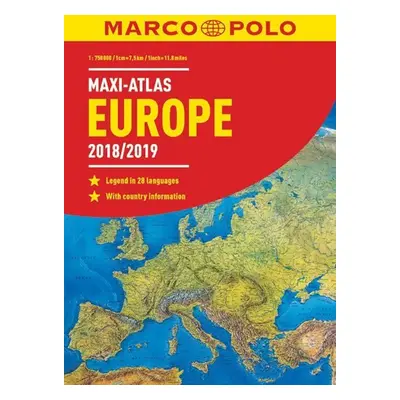 Europe 2018/19 maxi atlas 1:750 000