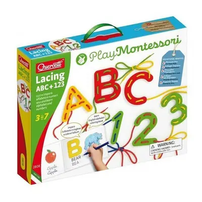 Lacing ABC + 123 Alphabets and numbers / Provlékací souprava s písankou a omalovánkami