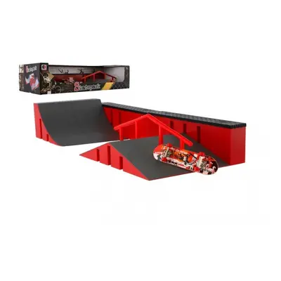 Skatepark - skateboard prstový šroubovací plast 9cm v krabici 44x10x18cm