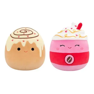 Squishmallows 1+1 Latté Beata a Skořicová rolka Brown 20 cm