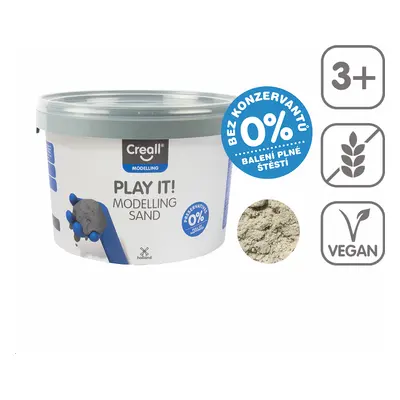 Creall modelovací písek Play it!, 2500 g, box, přírodní