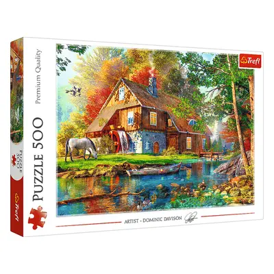 Puzzle Mlýn u řeky 500 dílků