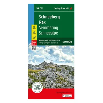 Schneeberg - Rax 1:50 000 / turistická, cyklistická a rekreační mapa