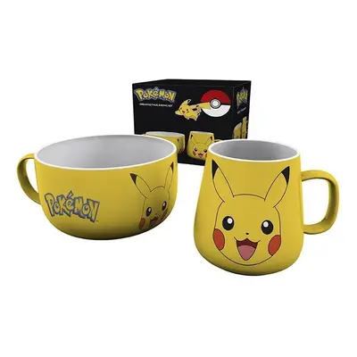 Pokémon Snídaňový set - Pikachu (hrnek + miska)