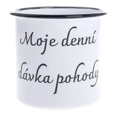 Hrnek smaltový Moje denní dávka pohody 1000 ml