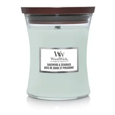 WoodWick Sagewood & Seagrass svíčka 275g