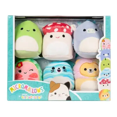 Squishmallows Micromallows 6-Pack Lev, Dinosaur, Kvajáva, Hříbek, Drak, Tuleň 6 cm