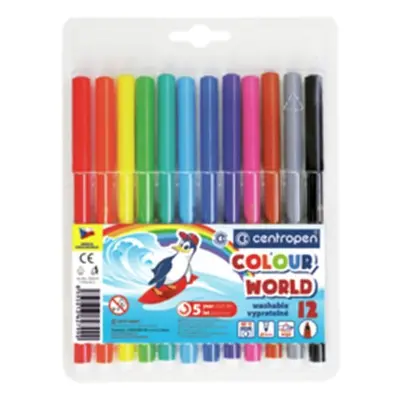 Centropen Fixy COLOUR WORLD 7550 trojboké, sada 12 barev