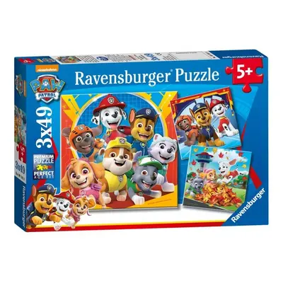 Ravensburger Puzzle Tlapková patrola - Hrátky v listí 3 x 49 dílků