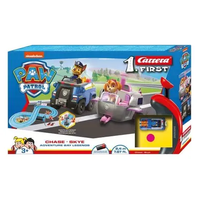 Autodráha Carrera First Paw Patrol/Tlapková Patrola 2,4m plast +2 auta na bat. v krabici 50x30x7