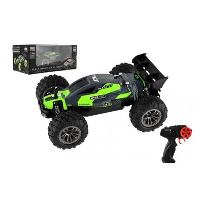 Auto RC Buggy rychlostní 2,4GHz plast 25cm na baterie zelené v krabici 31x14x18cm