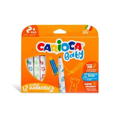 Carioca fixy Baby 2+, kulatý hrot, 12 ks