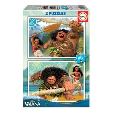 Puzzle Odvážná Vaiana 2x48 dílků