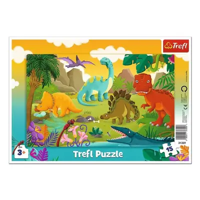 Trefl Puzzle Dinosauři / 15 dílků