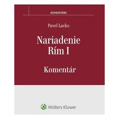 Nariadenie Rím I - Pavel Lacko