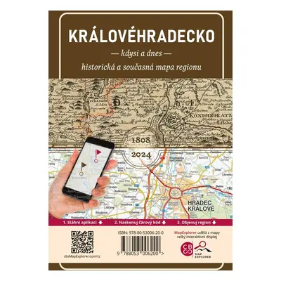 Královéhradecko kdysi a dnes - historická a současná mapa regionu