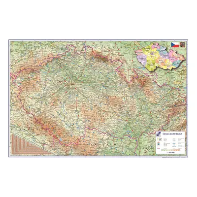 Podložka na stůl - Mapa České republiky 60 x 40 cm