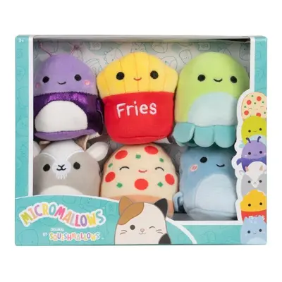 Squishmallows Micromallows 6-Pack Lochneska, Chobotnice, Hranolky, Pizza, Kozel, Brouk 6 cm