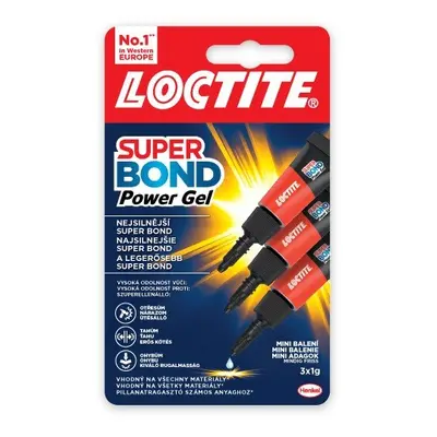 Henkel Loctite - Super Bond Power Gel Mini Trio, 3 x 1 g