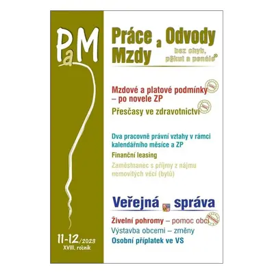 PaM 11-12/2023 Mzdové a platové problémy po novele zákoníku práce - Ladislav Jouza; Eva Dandová;