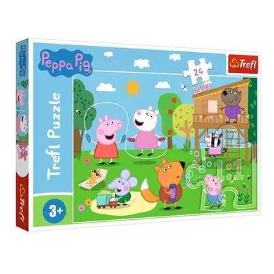 Puzzle Prasátko Peppa Zábava v trávě