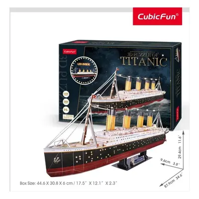 Puzzle 3D LED - Titanic 266 dílků - Gelli