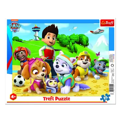 Puzzle deskové Paw Patrol/Tlapková patrola na stopě 37x29cm 25 dílků ve fólii - Trefl