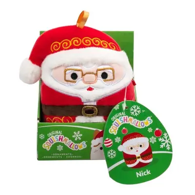 Squishmallows Vánoční ozdoba Santa s brýlemi Nick 10 cm