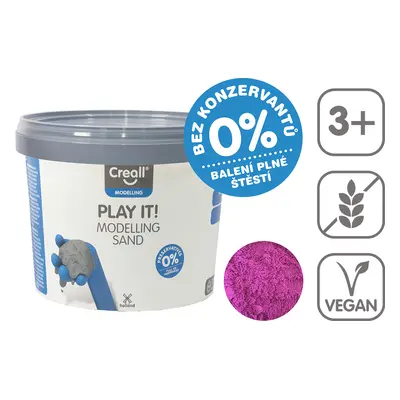 Creall modelovací písek Play it!, 750 g, kelímek, fialový