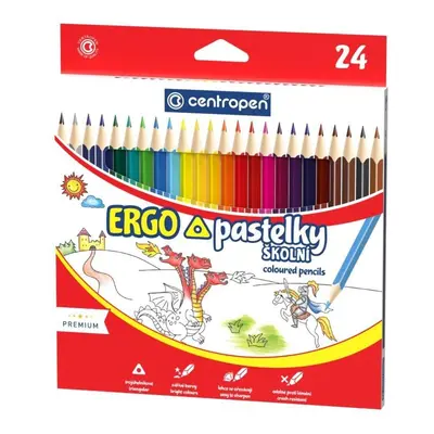 Centropen pastelky 9521 trojhranné - 24 ks