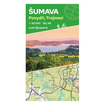 Šumava, Povydří, Trojmezí 38|49 - oboustranná turistická mapa 1:50 000