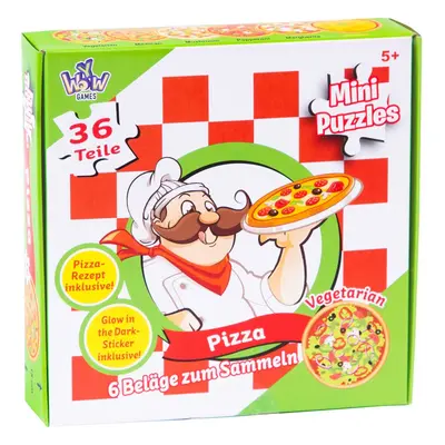 Puzzle mini Pizza 6 různých motivů 36 dílků - Alltoys