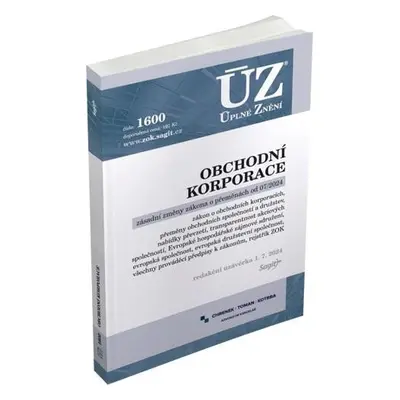 ÚZ 1600 Obchodní korporace, Přeměny obchodních společností a družstev