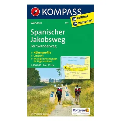 Spanischer Jakobsweg, Fernwanderweg 1:100 000 / turistická mapa KOMPASS 133