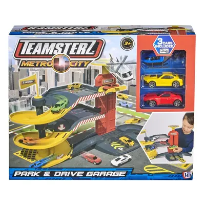 Teamsterz Metro city vícepodlažní garáž + 2 autíčka + 1 heli - Alltoys Halsall