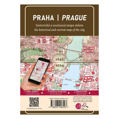 Praha historická a současná mapa města