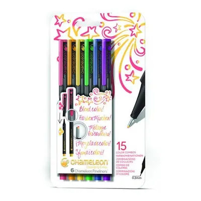 Set Chameleon Fineliner - detailní popisovače, 6ks - základní tóny