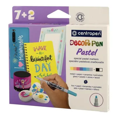 Centropen Decor pen 2738 pastel (8+1 ks)