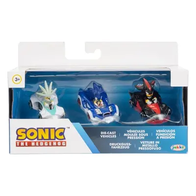 Kovový model autíčka s figurkou Sonic 1:64 - 3 ks - Alltoys