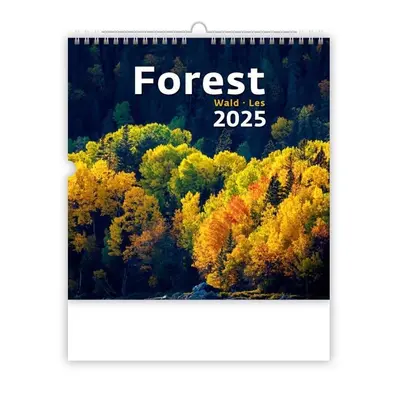 Kalendář nástěnný 2025 - Forest / Wald / Les