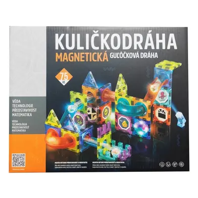 Kuličkodráha magnetická se světlem 75ks - Alltoys