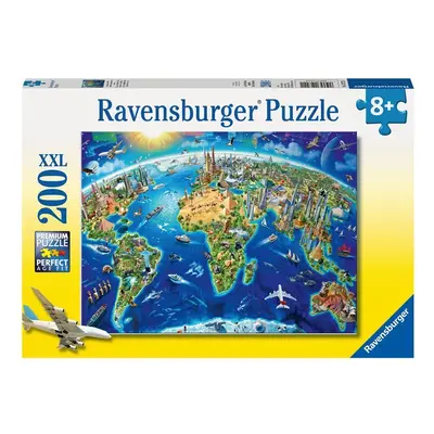 Puzzle Velká mapa světa/200 dílků