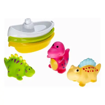 Lodičky 3ks + dinosaurus 3ks do vody stříkací plast mix druhů v sáčku 17x24cm 0m+ - Hájková